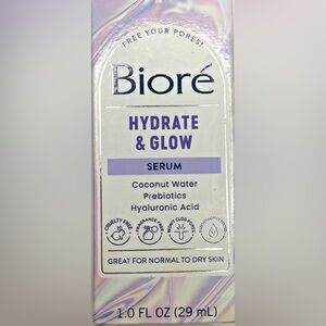 New Biore Hydrate & Glow Serum 1.0 FL OZ (29mL)